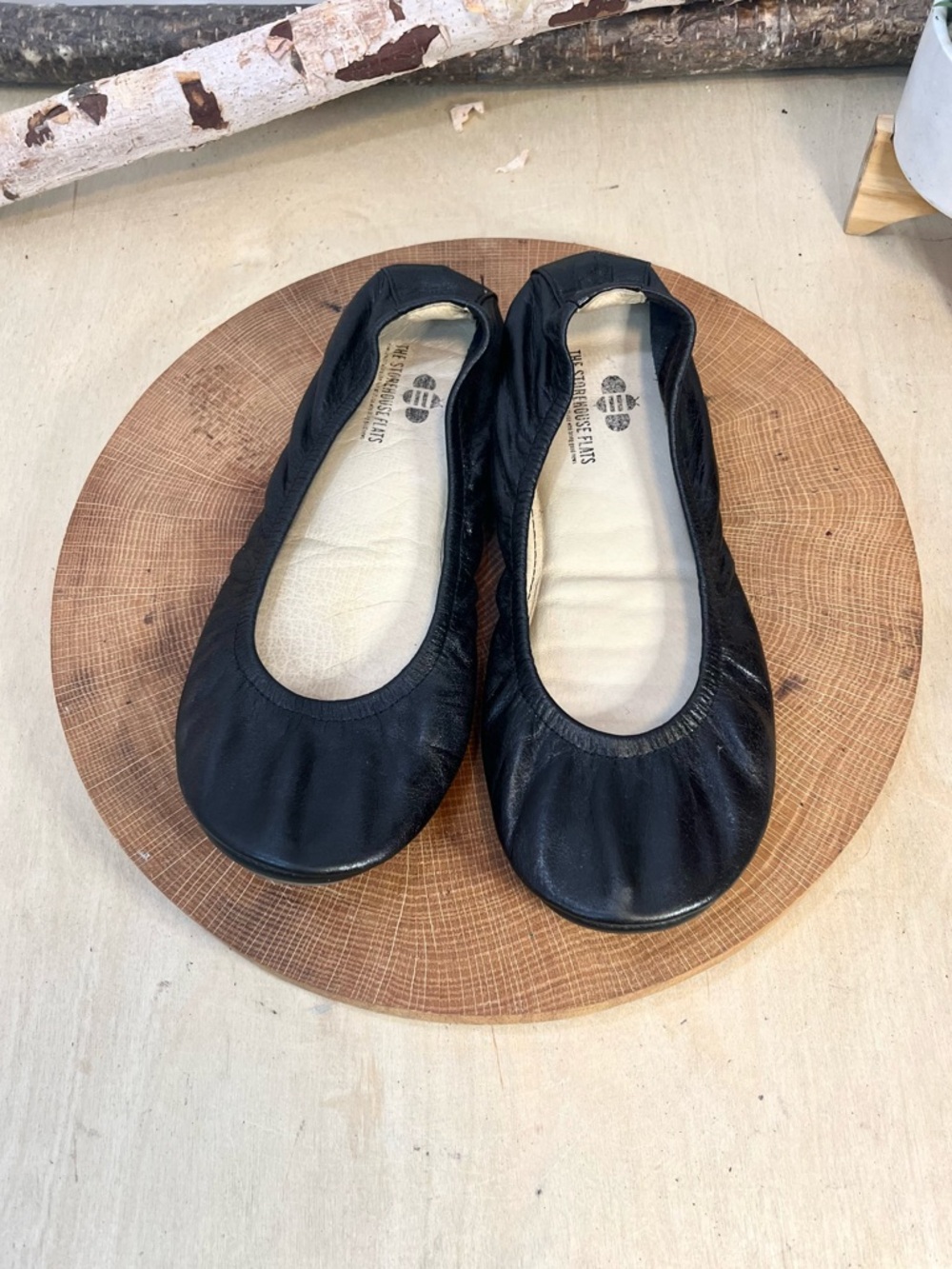 The Storehouse Flats Women's Black Leather Ballet Flats NEW - Picture 11 of 16